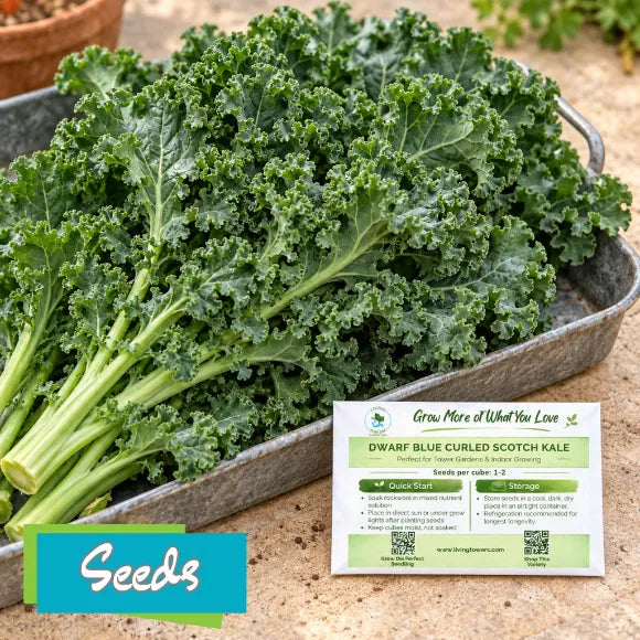 Greens - Kale, Dwarf Blue Curled Scotch Seeds