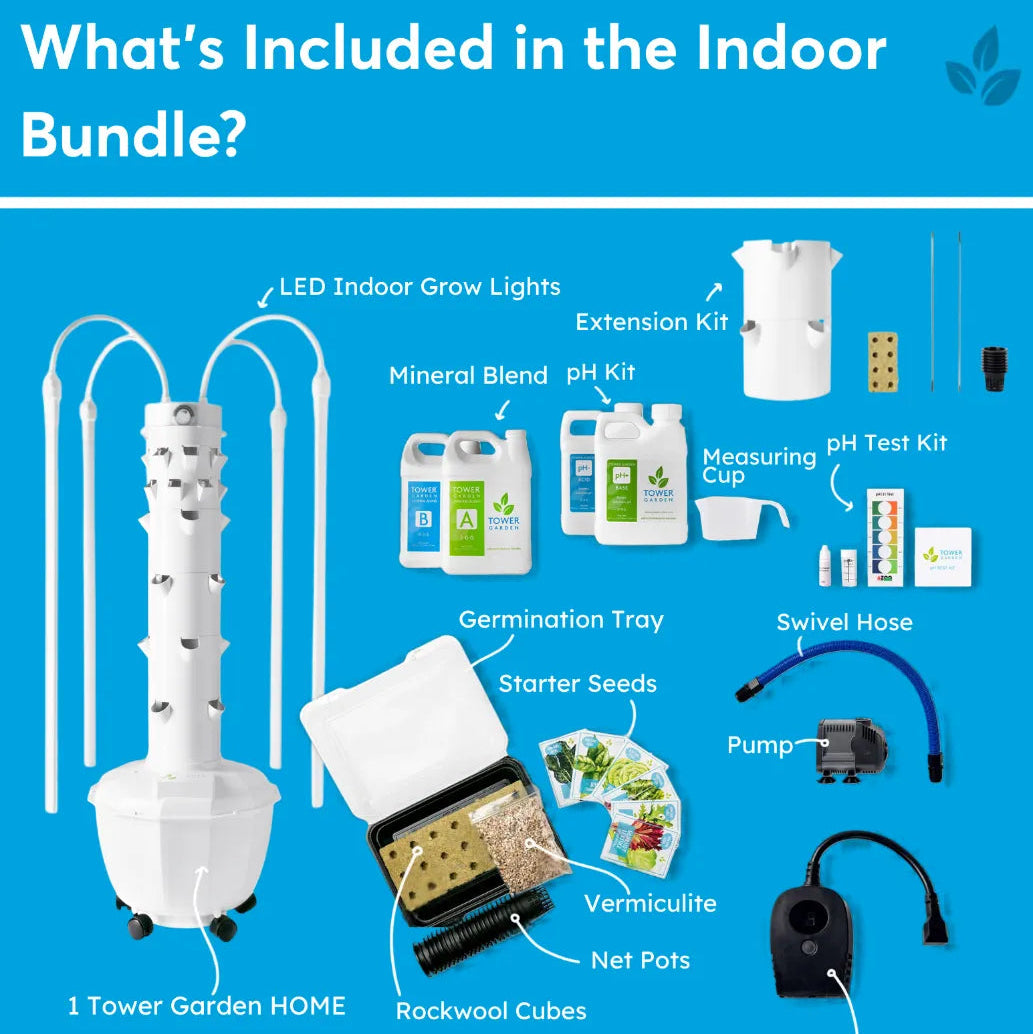 Tower Garden Indoor Bundle Components