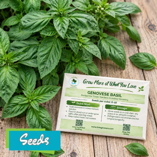 Genovese Basil with packet of seeds