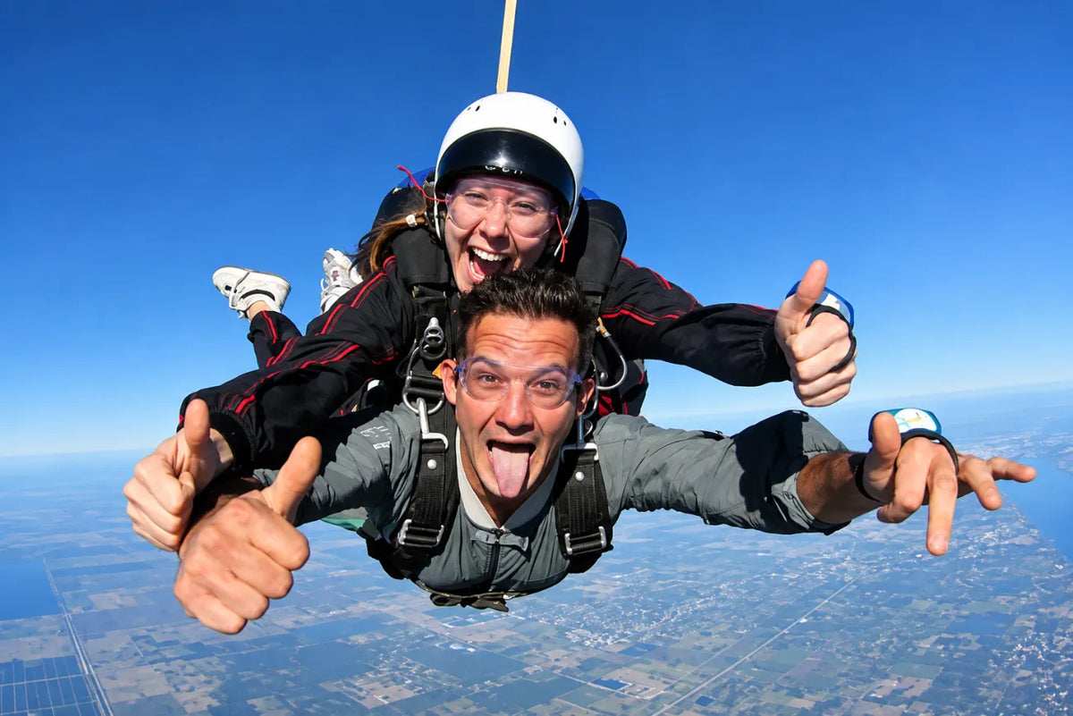Jason and Dee Skydiving Over Sebastian