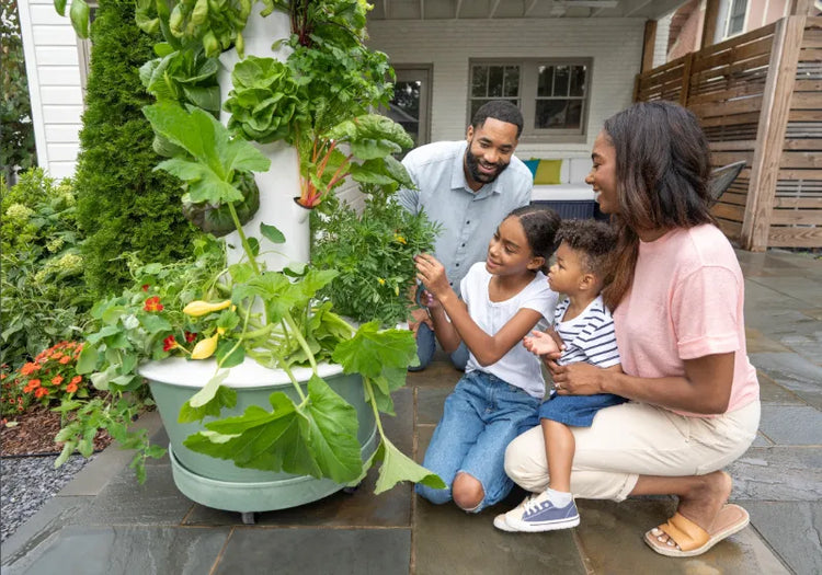 Tower Garden FLEX growing outdoors